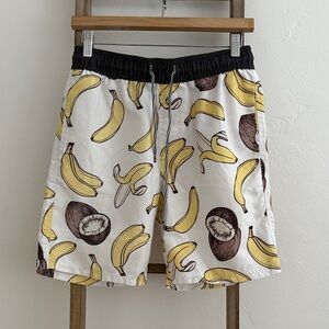 Valor Coconut and Bananas Swim Trunks 7”